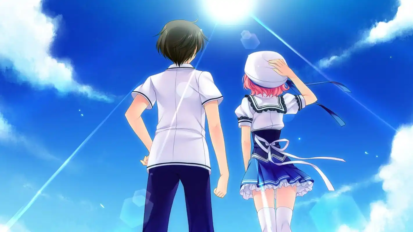 蓝天情侣动漫高清壁纸