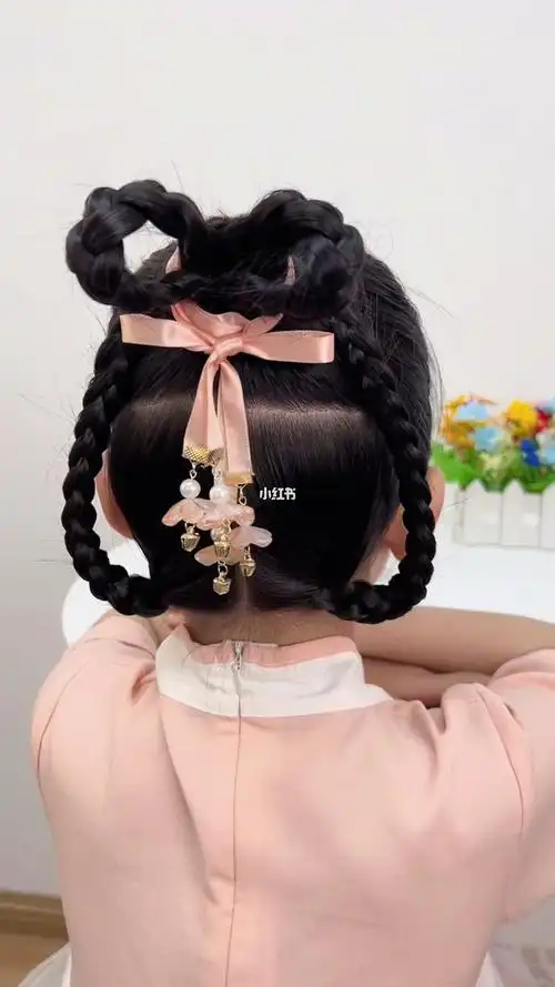 四条三股辫就能扎出的古风汉服发型看完秒会