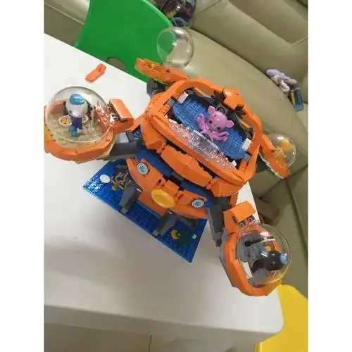 启蒙积木海底小纵队拼装章鱼堡舰艇套装8兼容乐高男孩子女孩儿童益智