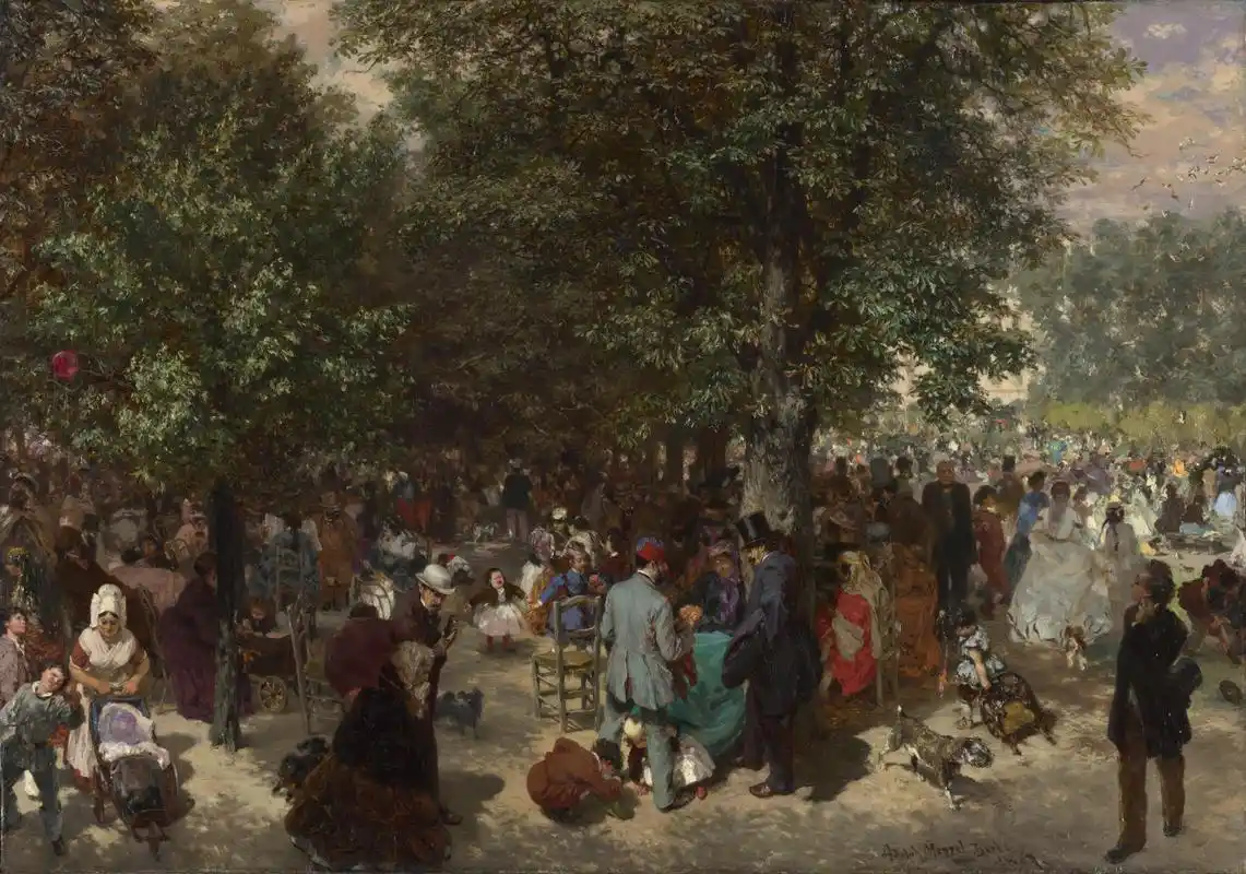 下午在杜伊勒里花园  画作名称:afternoon in the tuileries gardens