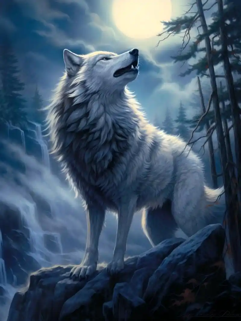 深山中的孤狼  狼的精神,是狼族在自然界中生存和发展的核心力量.