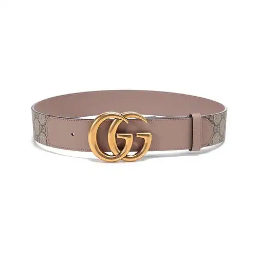 古驰gucci女士帆布配皮双g板扣式皮带腰带40059392tlc