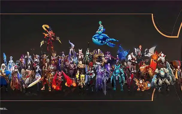 王者荣耀95位英雄大合照峡谷老大不是武则天还有三名保安