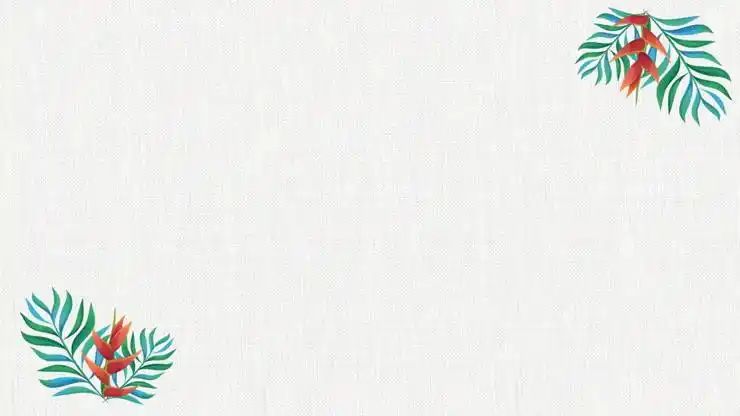 彩色艺术叶子ppt背景图片