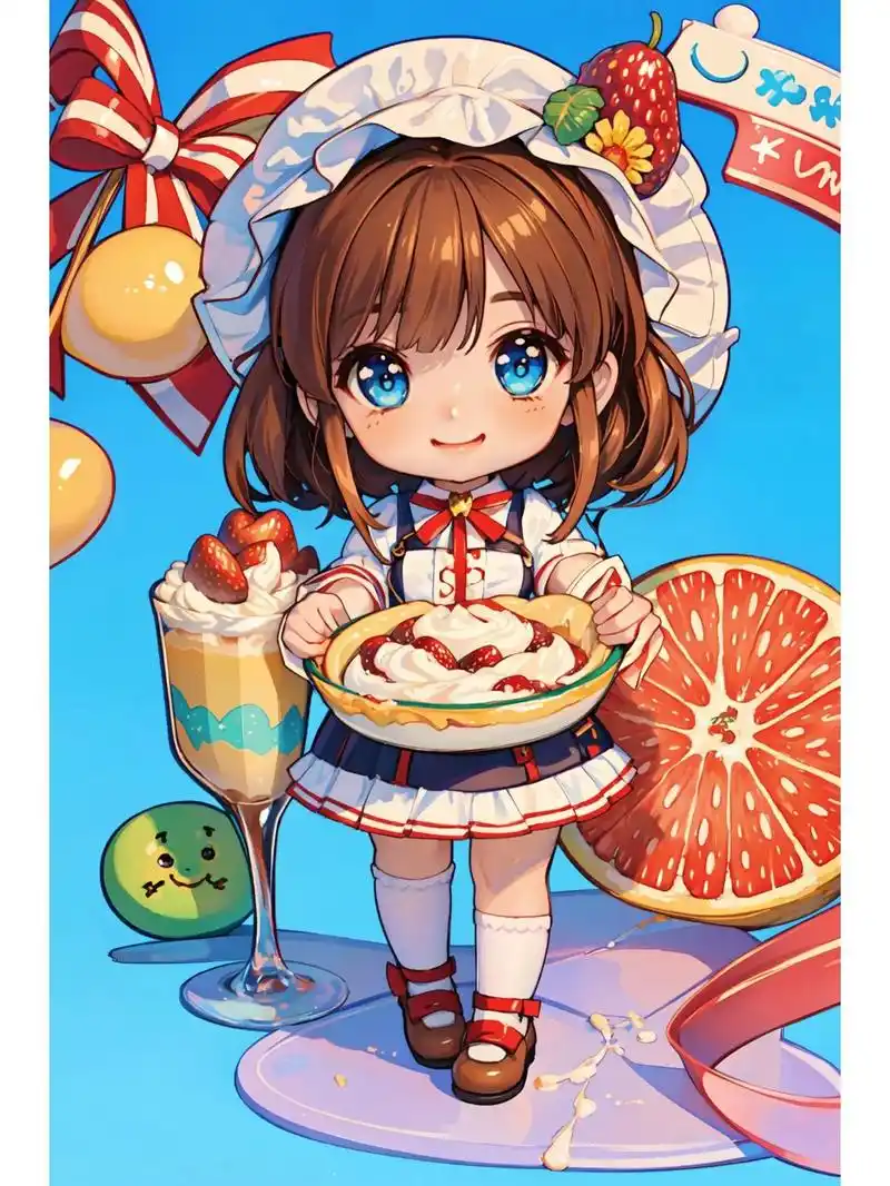 q版动漫水果人物分享.#绘画 #漫画女孩 #可爱卡通 #动漫 - 抖音