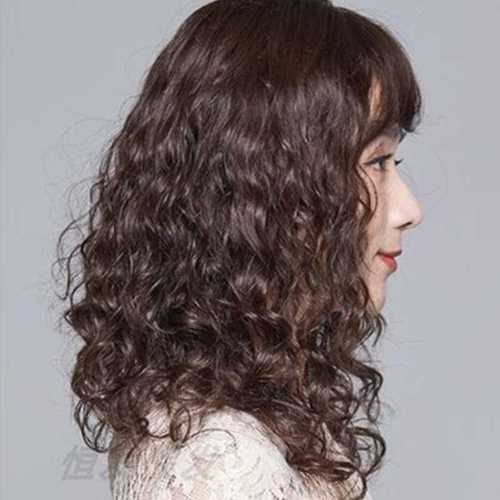 正品整顶假发女全头套式中老年假发女中长发妈妈中长卷发羊毛卷假