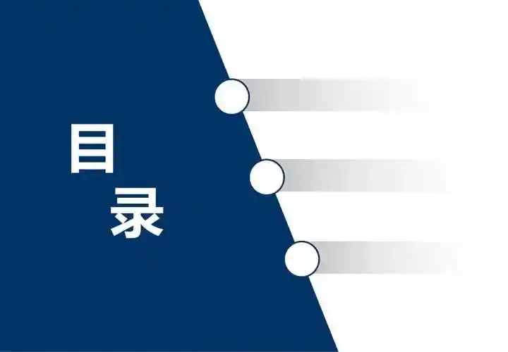 ppt目录模板蓝色商务可编辑系列