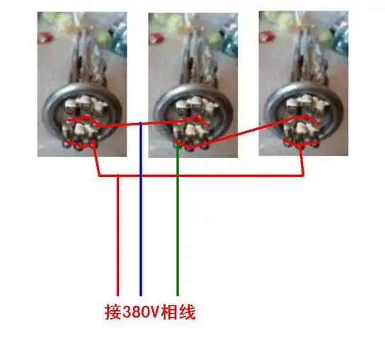 开水器换发热管有3组管子9千瓦380v求接法多谢万能的网友出主意