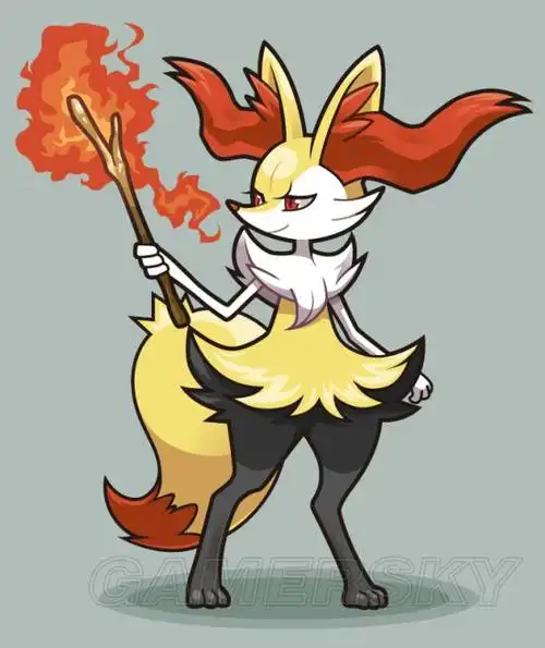 梦特性:术士特性:猛火属性: 火#654 长尾火狐 テールナー braixen