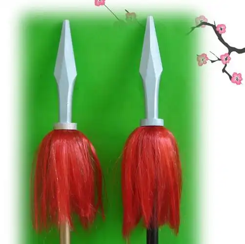 儿童节表演道具长枪 木质红缨枪 西游记道具哪吒 红孩儿兵器长矛