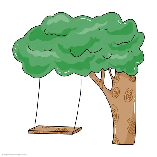 关键词:夏季纳凉树木 树荫 秋千 植物