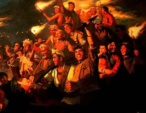 油画- 名人佳作 蔡亮之《永不熄灭的延安火炬》