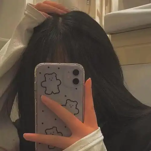 酷酷的女生遮脸手机高清头像