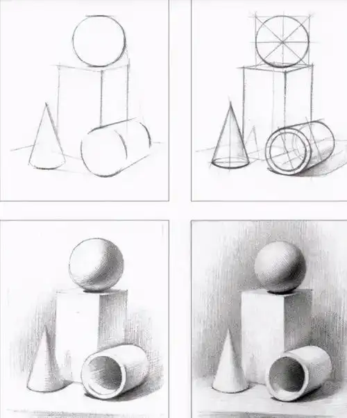 基础中的基础,手把手教你画素描几何体