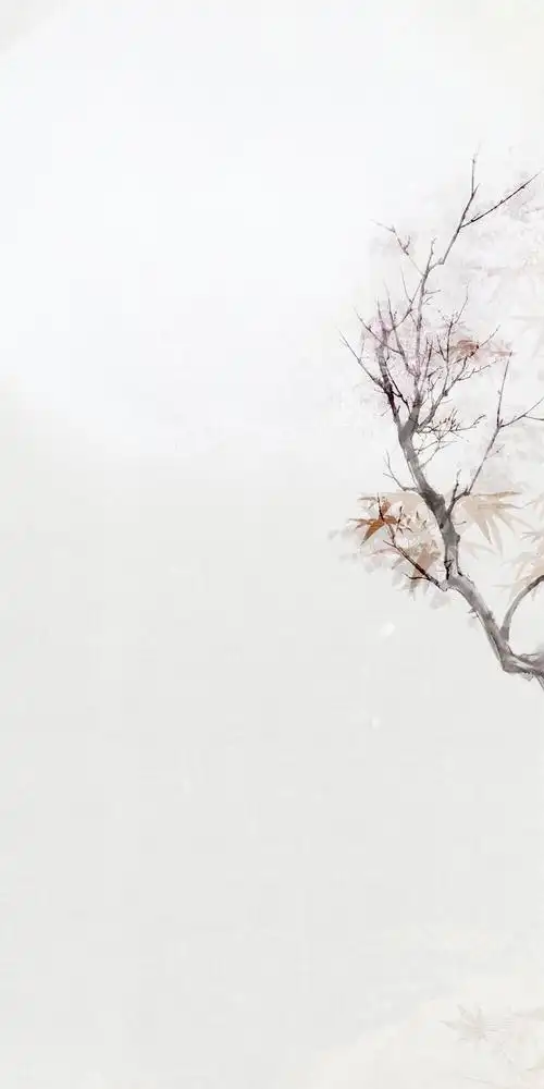 水墨素色简约手机壁纸唯美古风风景