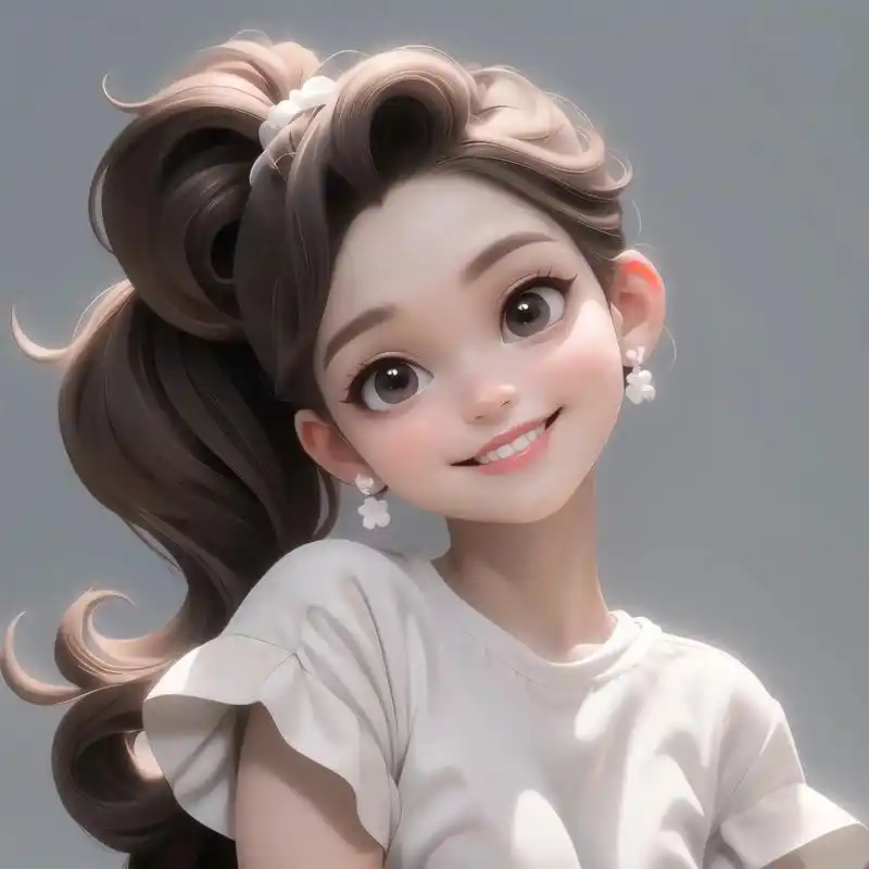 女生头像侧脸高马尾 - 抖音