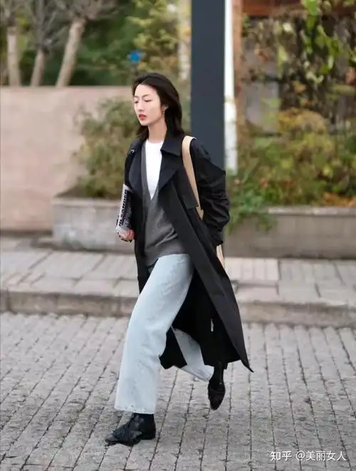 黑色风衣搭配什么裤子和鞋子好看 - 知乎