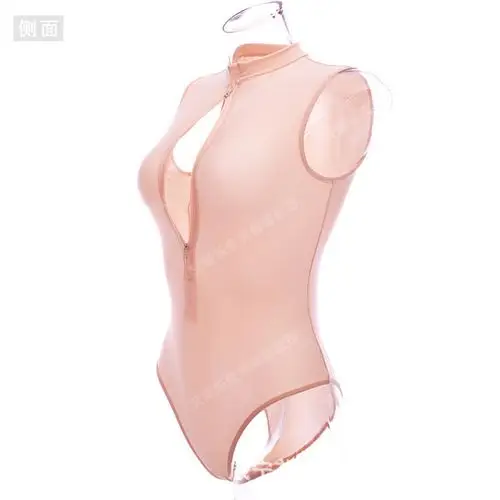 性感诱惑拉链开口连体衣情趣内衣紧身衣泳衣透视健美衣夜店舞台服