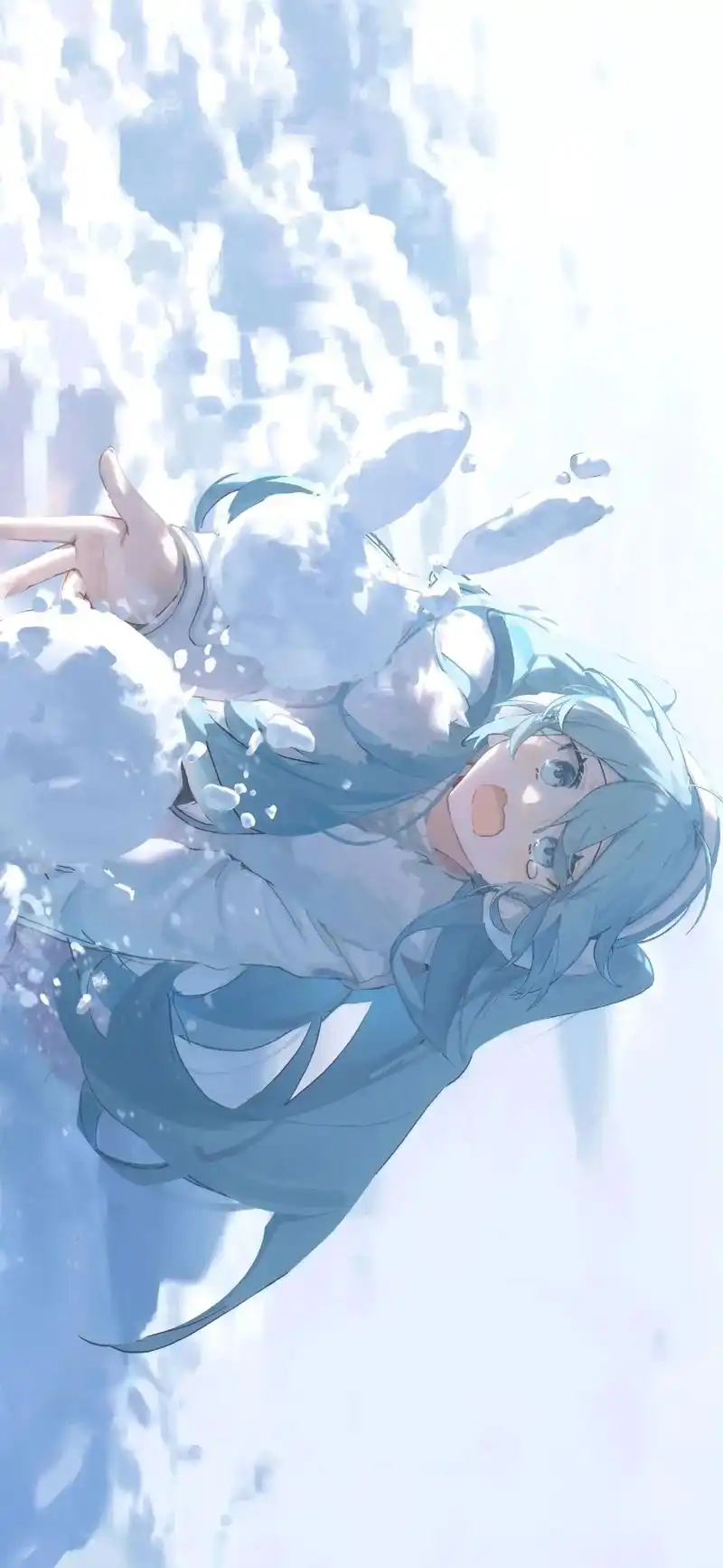 治愈/唯美/初音未来插画壁纸.92回来了92#二次元 #初音 - 抖音