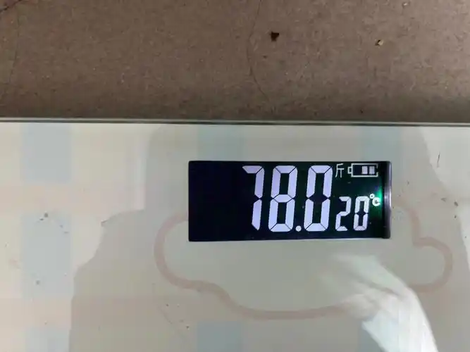 昨天炫了12包小零食 两个奶酪棒今天居然没涨称,夜间体重是78.