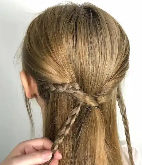 半扎发公主头图解教程