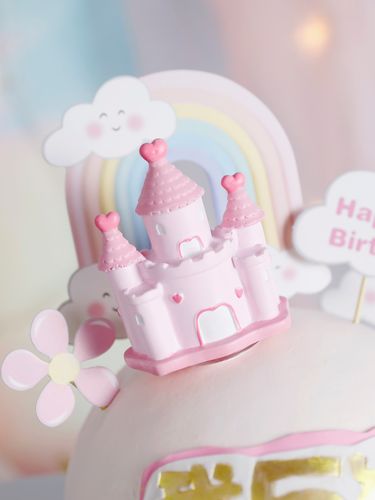烘焙蛋糕装饰亚克力网红数字字母我几岁糖牌生日压模公主城堡摆件
