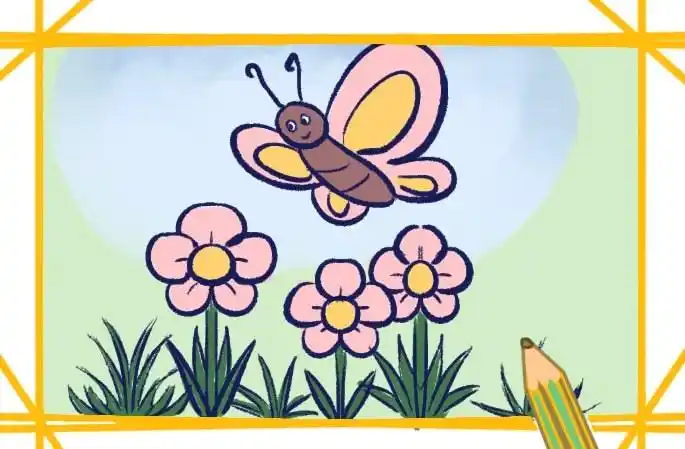 春天的景色简笔画教程步骤图片