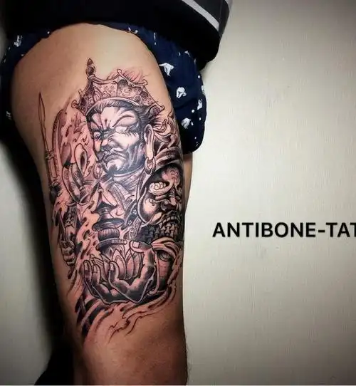 托塔天王979797_纹身图案手稿图片_lee的纹身作品集