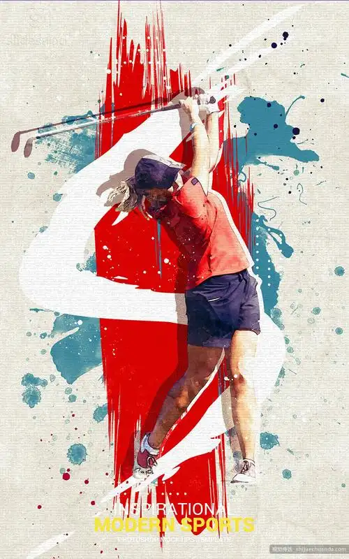 动感水彩运动海报样机模型topmodernsportsphotoshopmockups