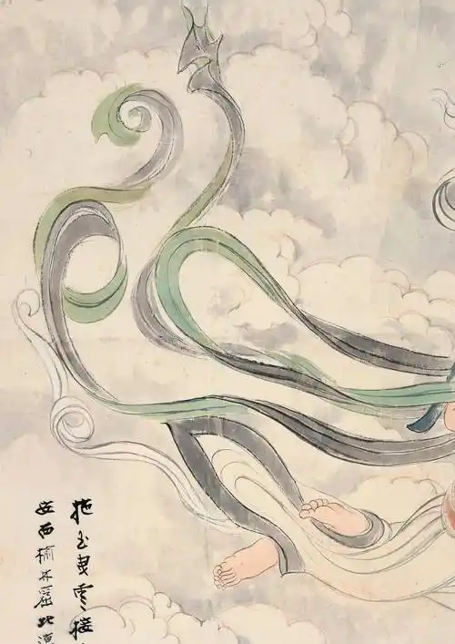 孔祥熙家族旧藏之张大千敦煌时期力作《飞天图》| 华艺国际2023秋拍