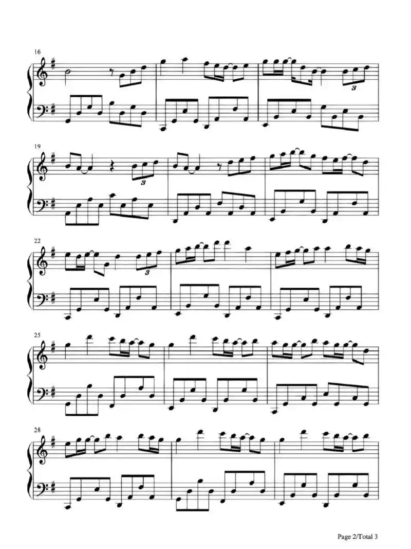 00情歌03钢琴谱 梁静茹