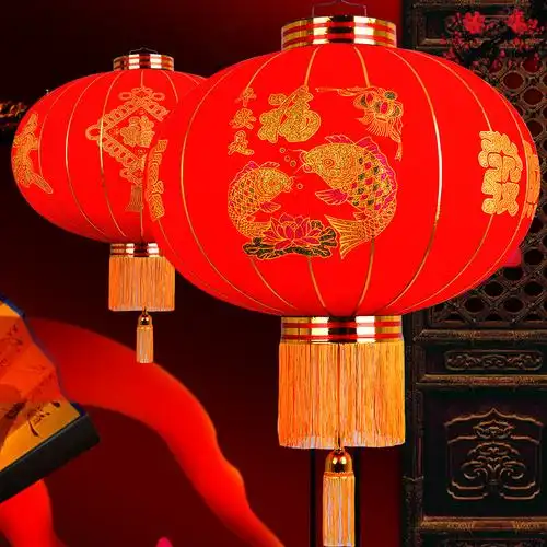 灯笼植绒布大红灯笼过年喜庆户外防水古镇街道装饰大灯笼-阿里巴巴