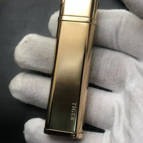 tiger虎牌电子防风金属个性小巧充气打火机黑金色