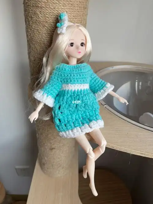 钩织30cm娃娃娃衣diy手工附图解