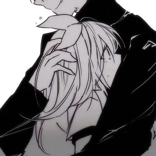 二次元动漫情侣头像一男一女分开