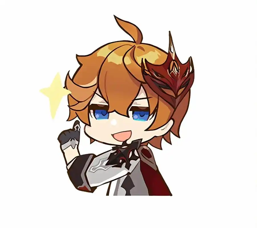 原神达达利亚# #可爱表情包# #原神# 	 图片来源网络!