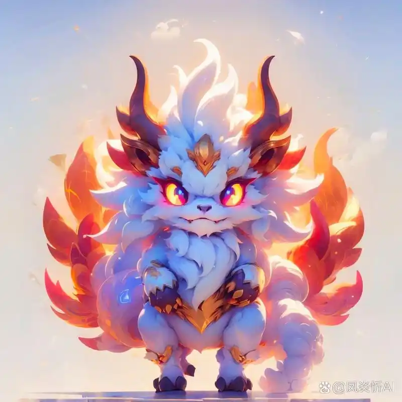 q版神兽:麒麟!  《宋书》:"麒麟者,仁兽也.牡曰麒,牝曰麟.