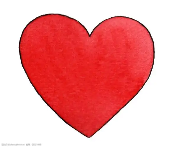 通红爱心透明装饰素材