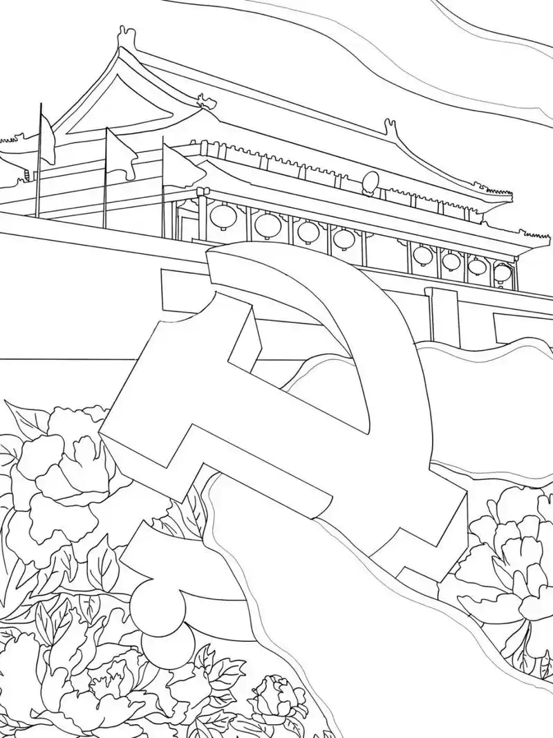 🐷🐷原创丨建党100周年主题插画 党的风采,照亮未来;党的光辉