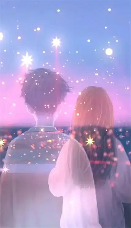 抖音七夕情侣壁纸幸福可爱一男一女 七夕情人节