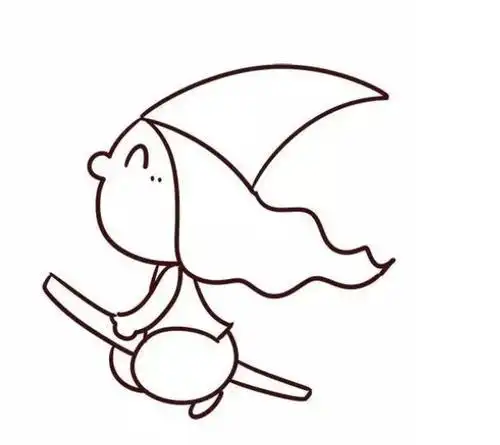 下面就是9252儿童网小编为大家收集整理的骑扫帚的女巫简笔画步骤