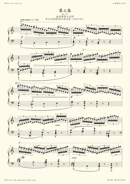 钢琴谱:no.17-车尔尼740