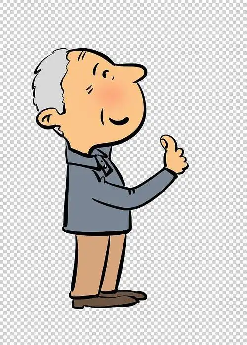 竖着大拇指的老人图片下载