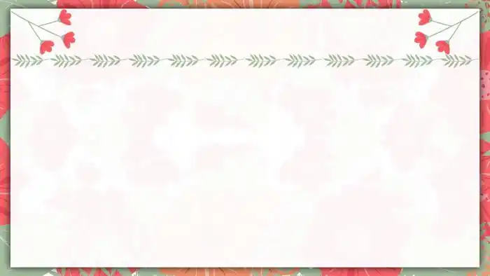 清新韩范花卉ppt边框背景图片