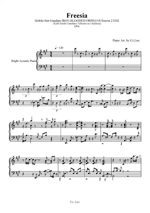 小苍兰7084freesiaフリージア7771铁血的奥尔芬斯第二季ed2