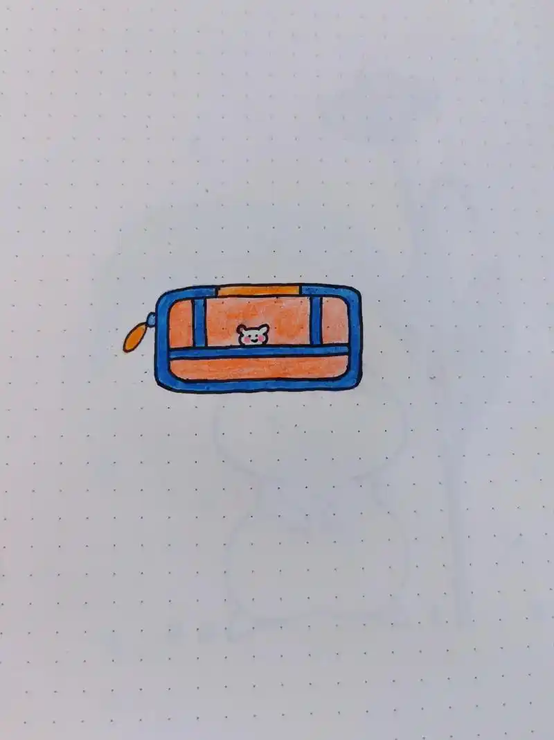 笔袋简笔画.开学给孩子买笔袋的时候,忍不住给自己也买了一个. - 抖音