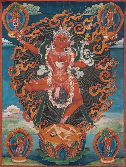 十九世纪 金刚亥母唐卡