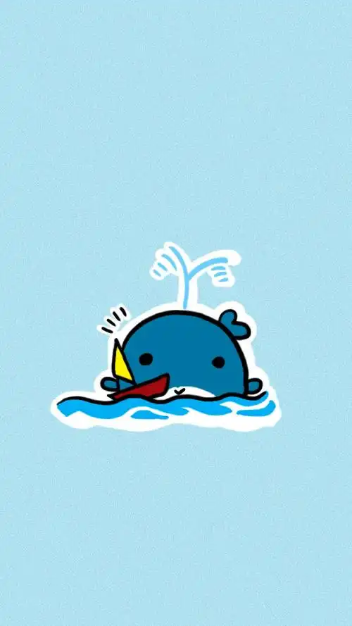 可爱卡通海豚图片手机壁纸