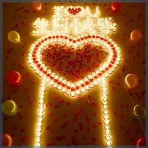 生日快乐蜡烛心形图片