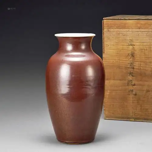 【清 酱红釉花瓶】拍卖品_图片_价格_鉴赏_清代单色釉瓷器_雅昌艺术品
